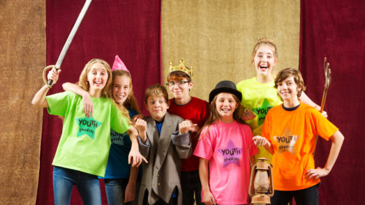 Group of kids in the ensemble theater group